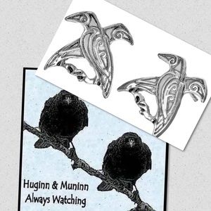 $2 STAINLESS STEEL VIKING RAVEN EARRINGS. NEW. $2 WITH ANY ORDER OF $10 OR MORE